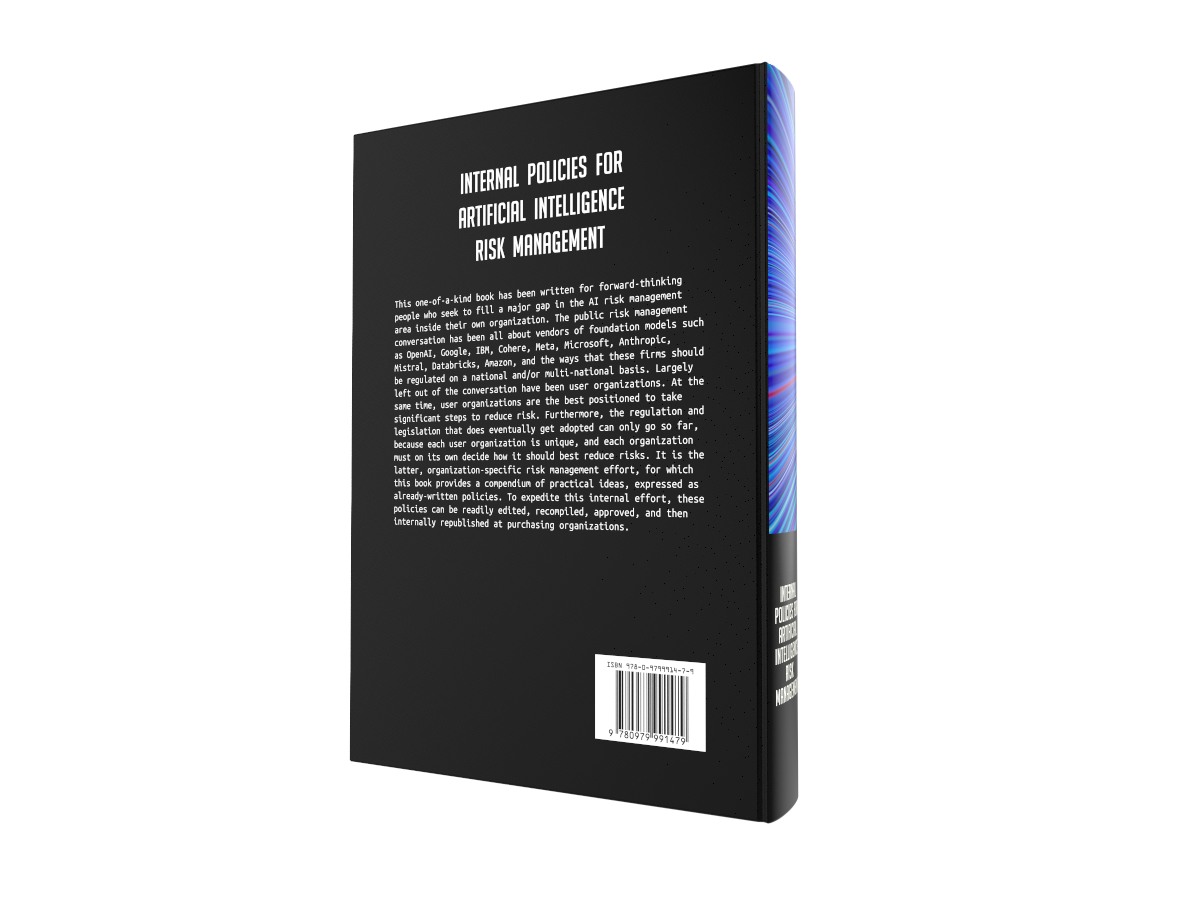 Internal Policies for Artificial Intelligence Risk Management - Print Hardcover and Digital Edition
